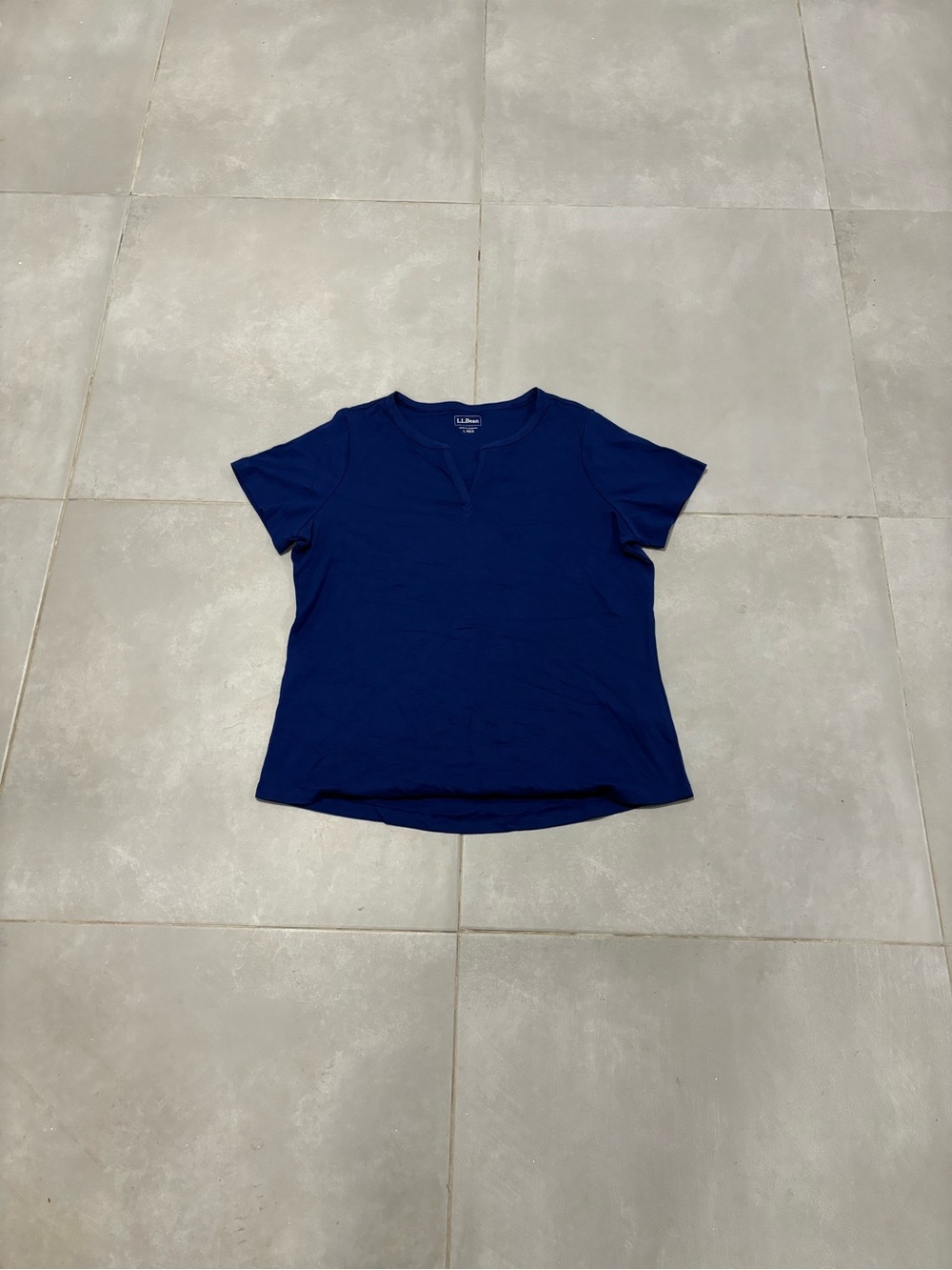 L.L. Bean Women's Short Sleeve Tee in Deep Blue